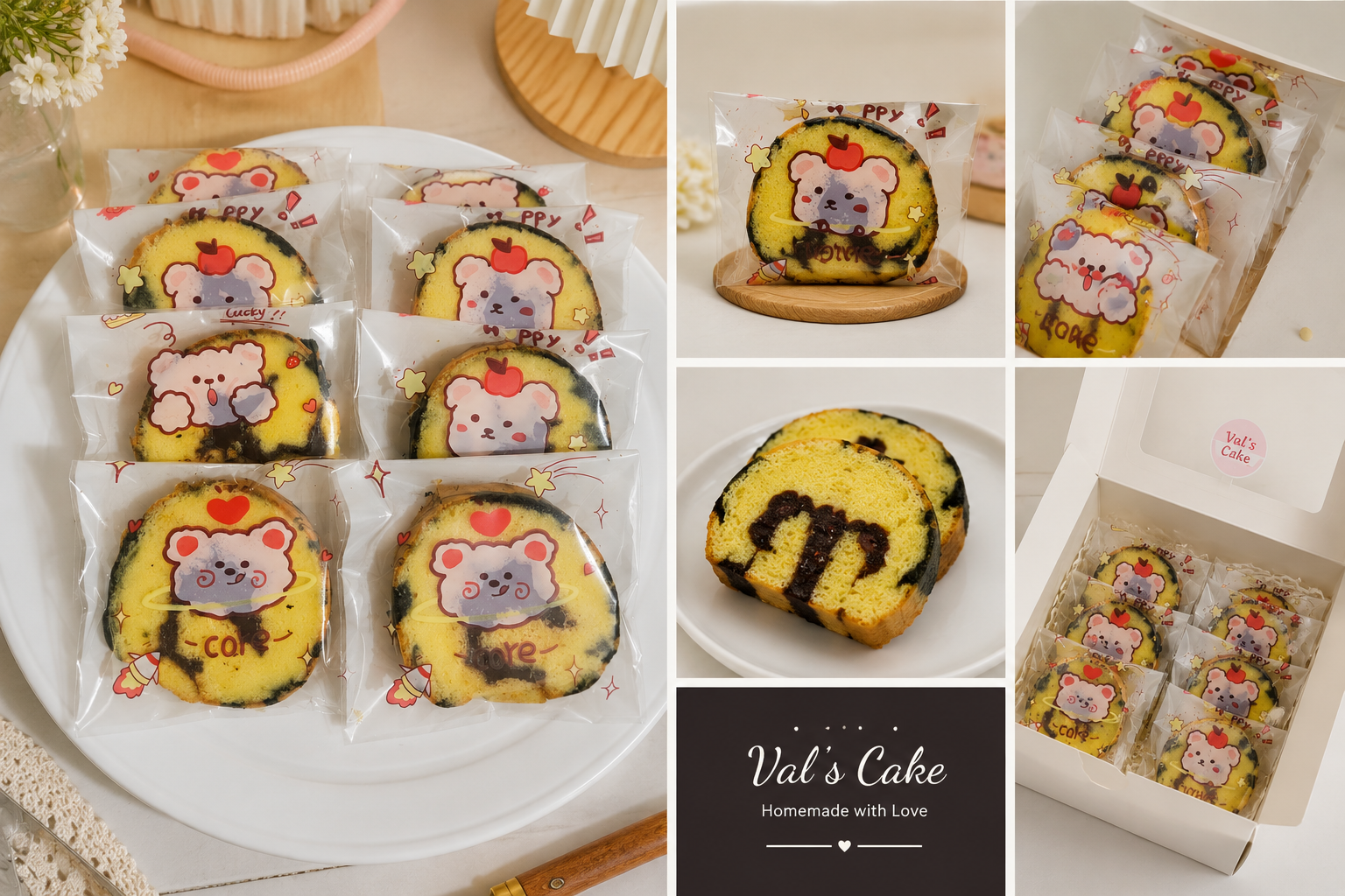 Pakacging Bolu Gulung Coklat